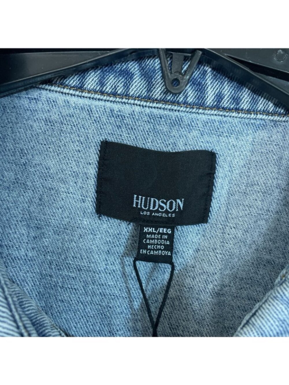 NWT Hudson Women's XXL Oversized Denim Button-Up Shirt Jacket B1432 - Picture 8 of 11